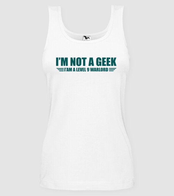 I'm not a geek minta fehér pólón