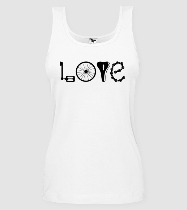 lovebicaj minta fehér pólón