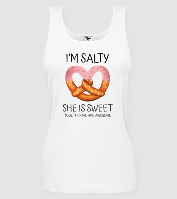 Salty minta fehér pólón