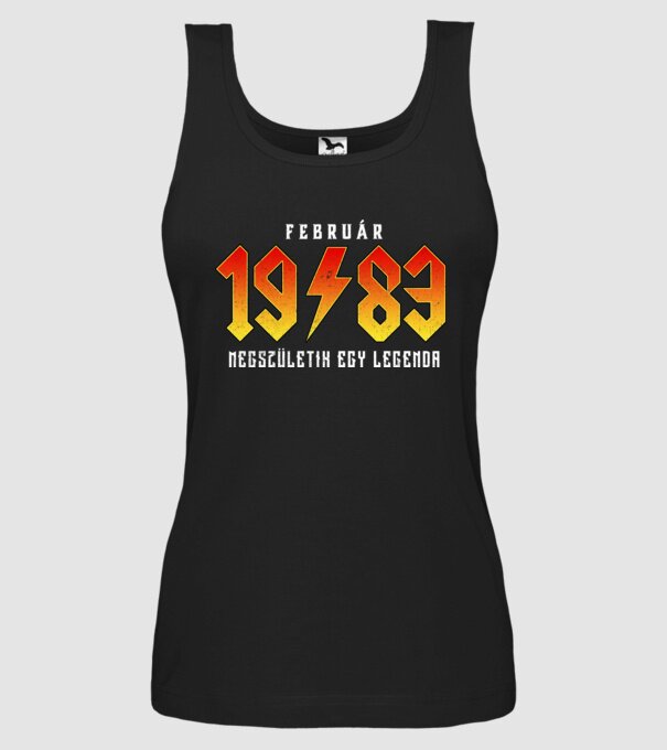 megszületik egy legenda 1983 FEBRUÁR minta fekete pólón
