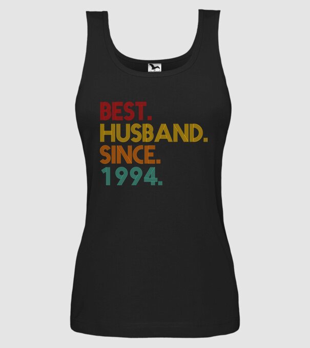 best husband since 1994 retro minta fekete pólón