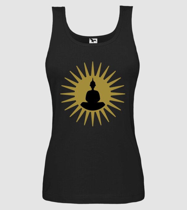buddha_star minta fekete pólón