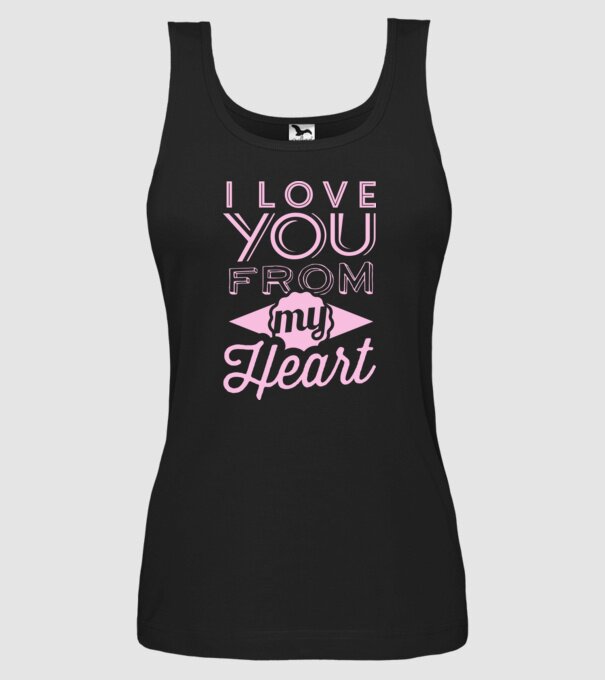 loveyoufrom minta fekete pólón