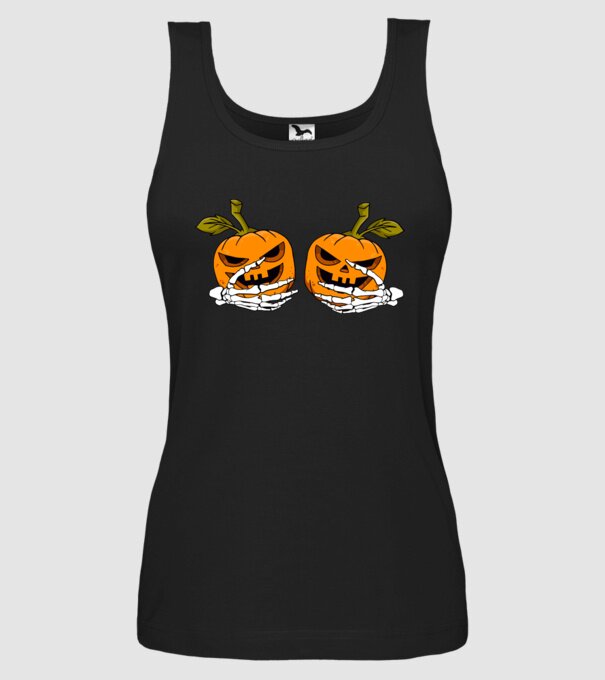 Pumpkin titts minta fekete pólón