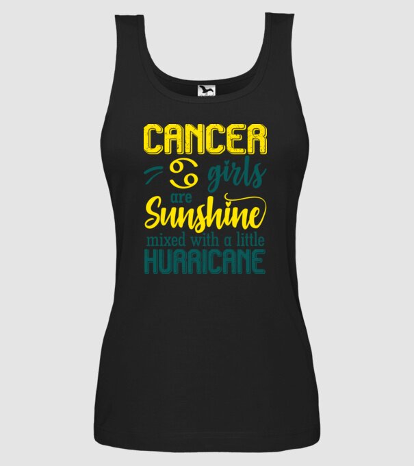 Sunshine with Hurricane CANCER minta fekete pólón