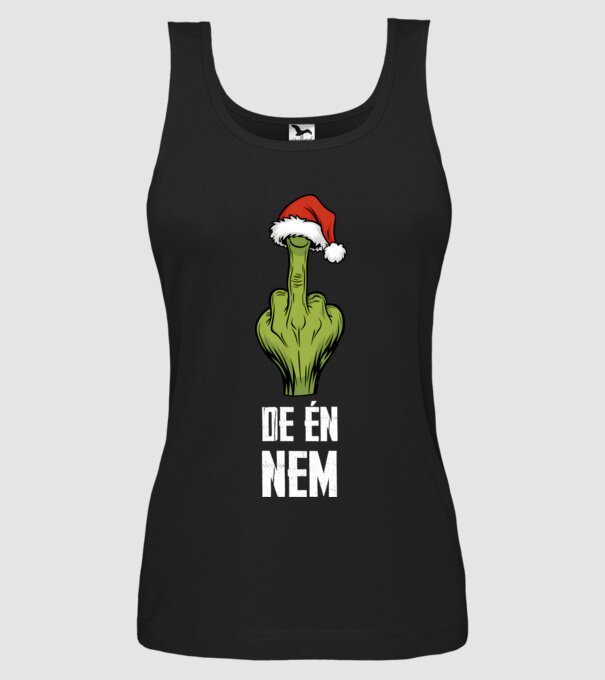 Szeretem a karácsonyi páros pólókat, de én nem Grinch Fekete pólóra minta fekete pólón