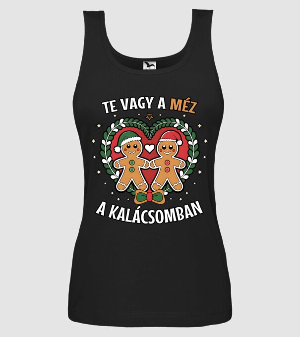 Te vagy a méz a kalácsomban Páros minta fekete pólón