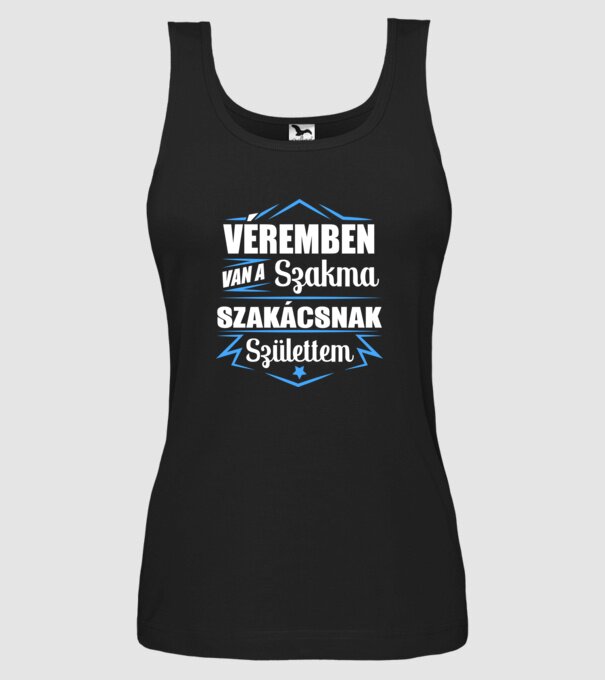 Véremben van a szakma Szakács minta fekete pólón