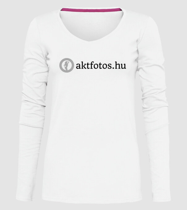 Aktfotós minta fehér pólón
