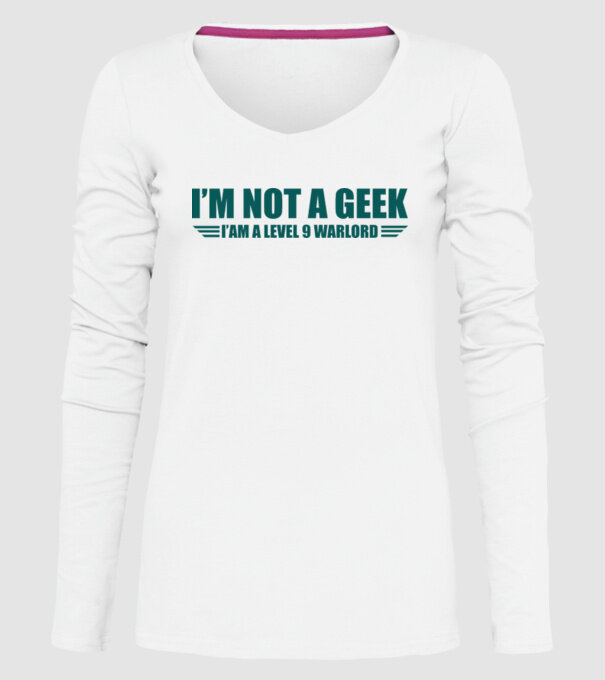 I'm not a geek minta fehér pólón