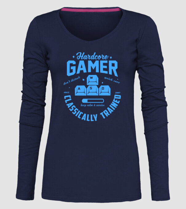 Gamer - 2007 minta sötétkék pólón