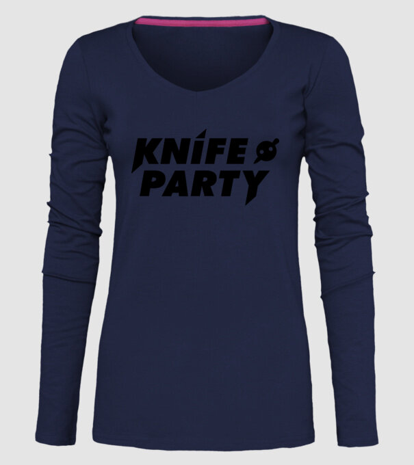 Knife Party minta sötétkék pólón