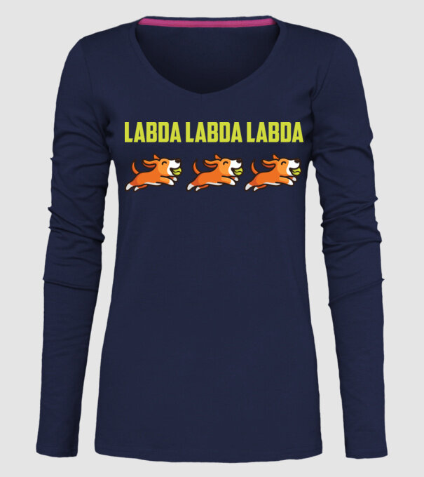 LABDA LABDA LABDA minta sötétkék pólón