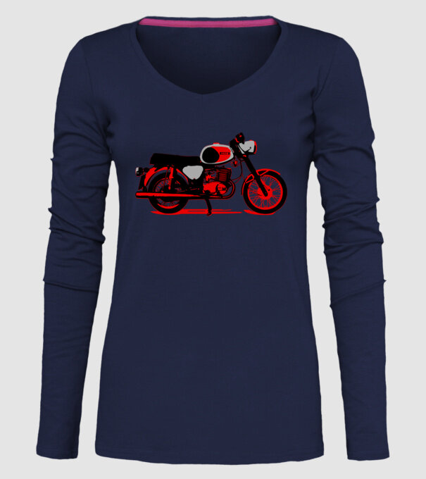 mz-ts250-3color minta sötétkék pólón