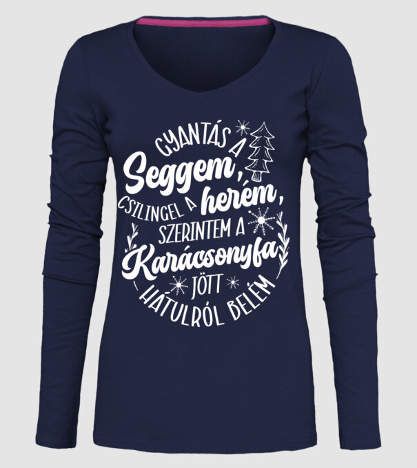 Versike minta sötétkék pólón