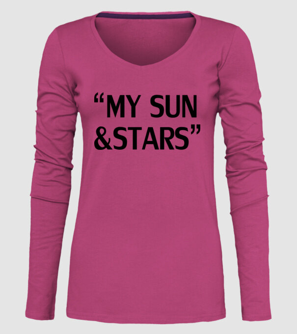 My sun and stars minta rózsaszín pólón