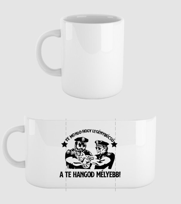 A te hangod mélyebb minta fehér pólón
