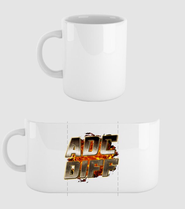 ADC DIFF metalic fire minta fehér pólón