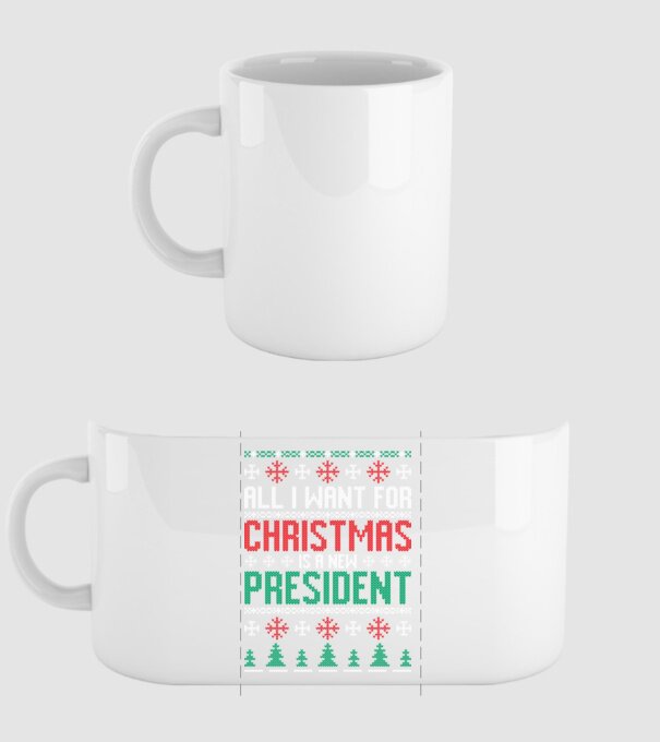 All I want for christmas - is a new president minta fehér pólón