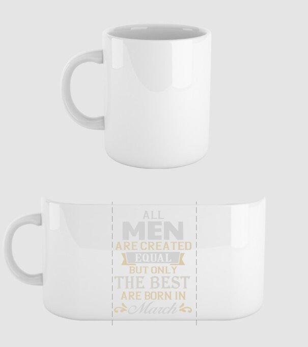 All men created equal....march minta fehér pólón