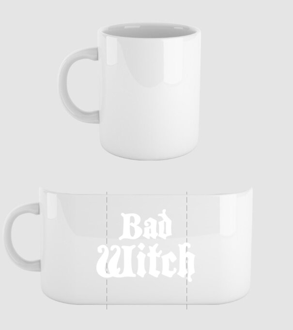 Bad Witch páros póló minta fehér pólón