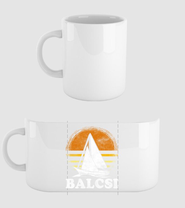 Balcsi retro vitorlás minta fehér pólón