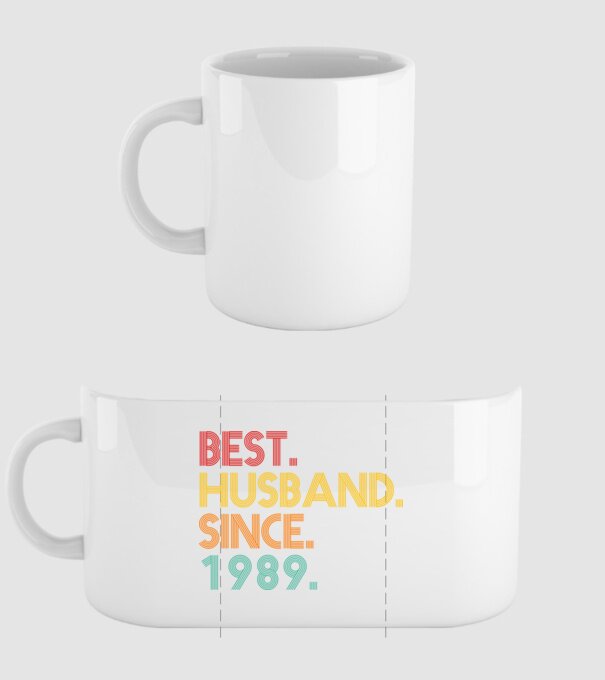 best husband since 1989 retro minta fehér pólón