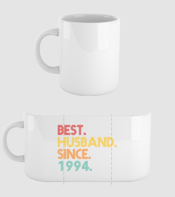 best husband since 1994 retro minta fehér pólón