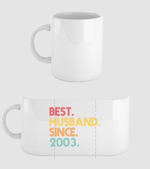 best husband since 2003 retro minta fehér pólón