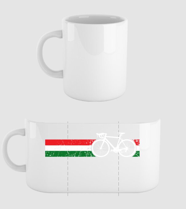 bicaj zászló minta fehér pólón