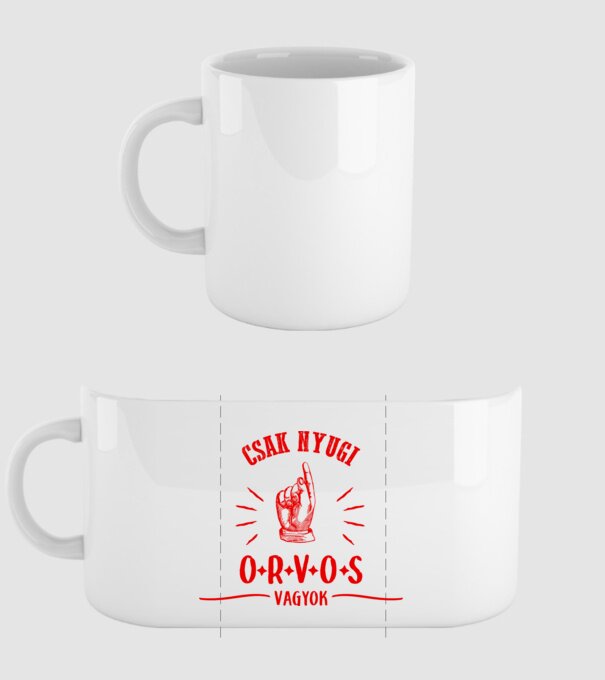 Csak nyugi...orvos minta fehér pólón