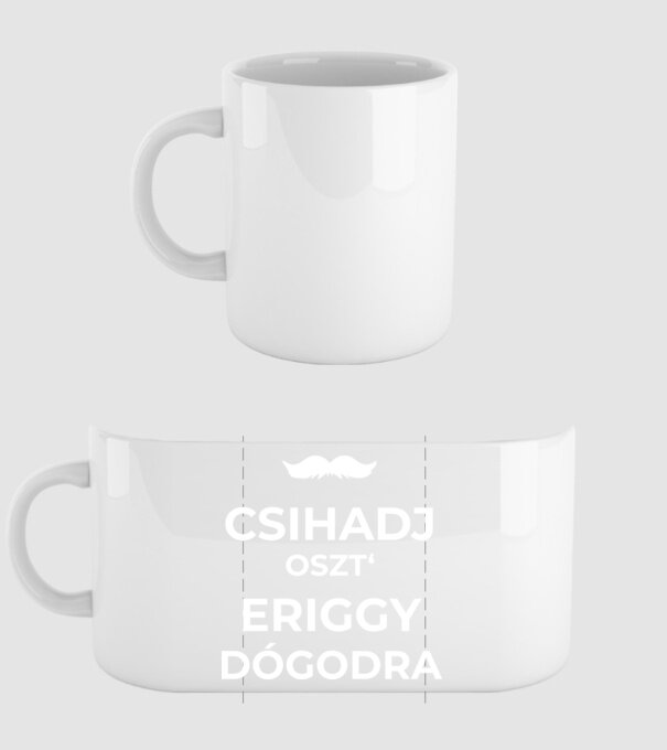 CSIHADJ BÁSTYA minta fehér pólón