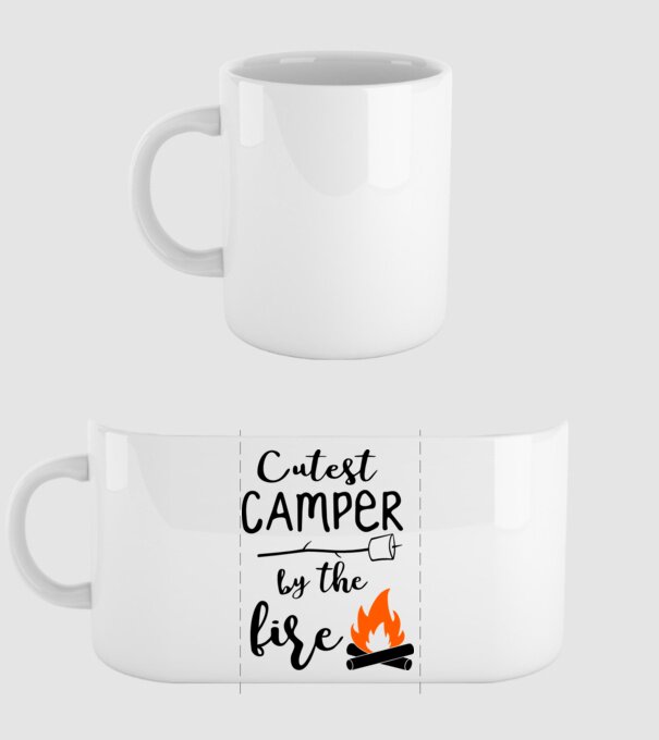 Cutest camper minta fehér pólón