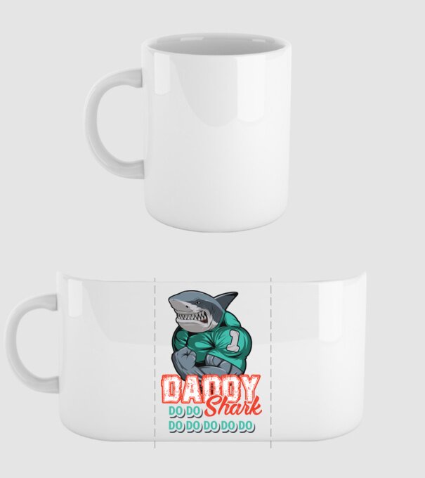 Daddy Shark do do do do minta fehér pólón