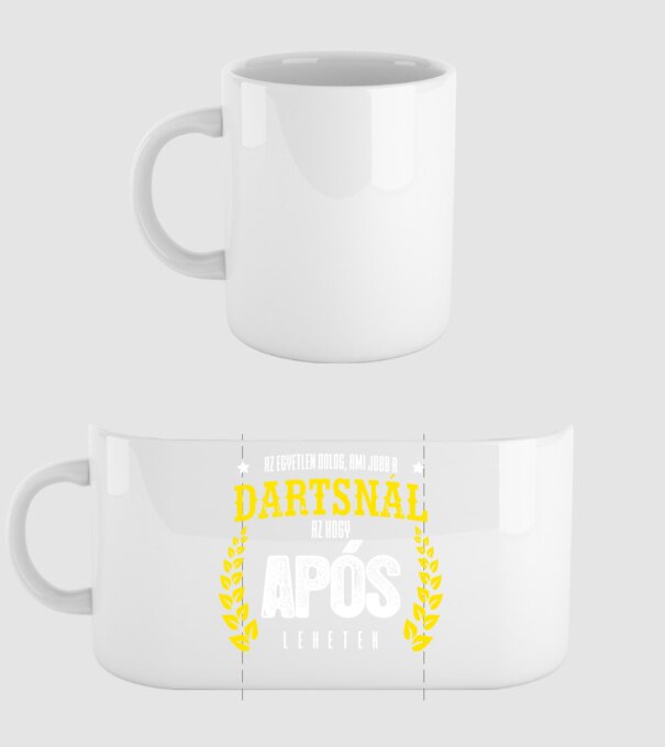 DARTSOS após minta fehér pólón