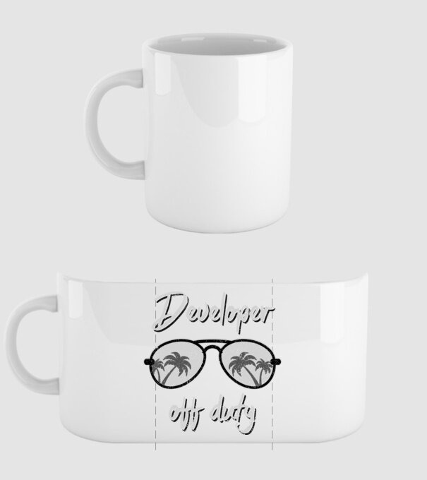 Developer off duty minta fehér pólón