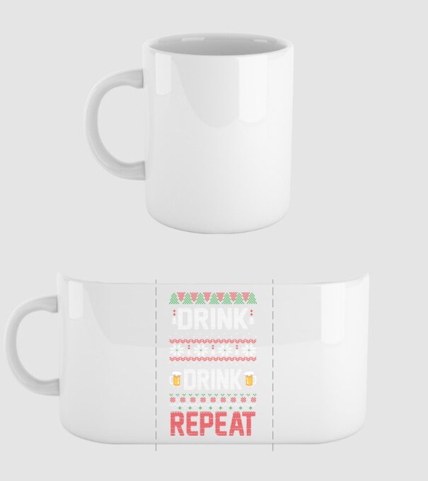 Drink drink repeat minta fehér pólón