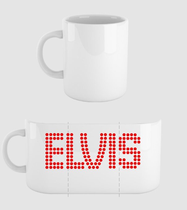 Elvis minta fehér pólón