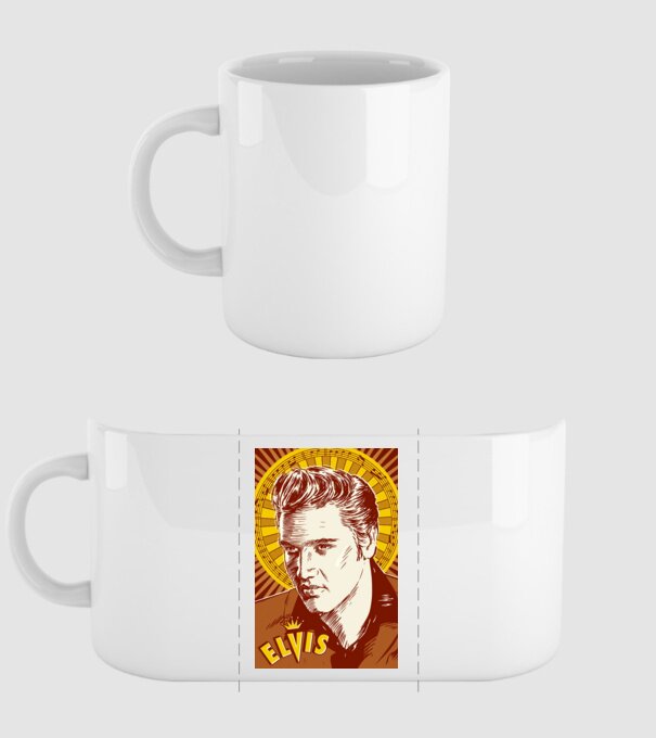 ELVIS a király minta fehér pólón