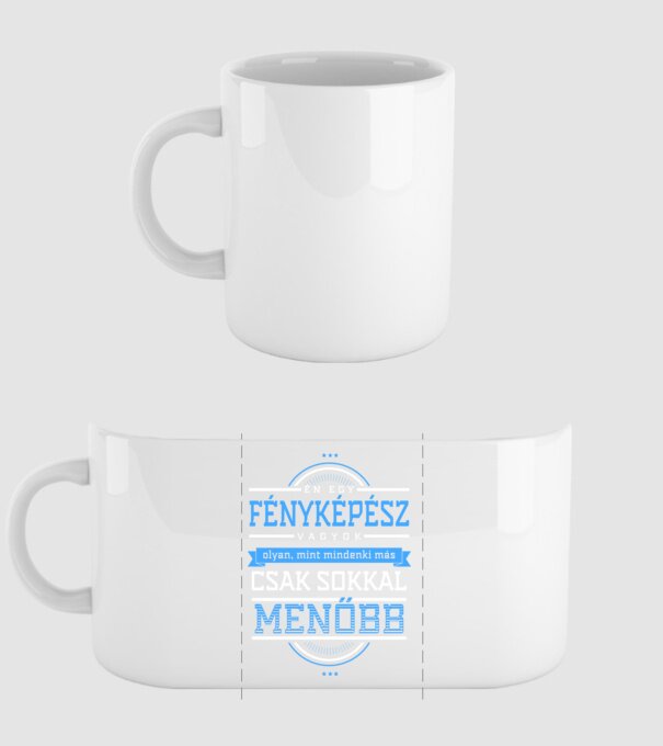 Én egy menő...FÉNYKÉPÉSZ minta fehér pólón