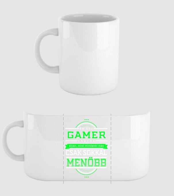 Én egy menő...GAMER minta fehér pólón