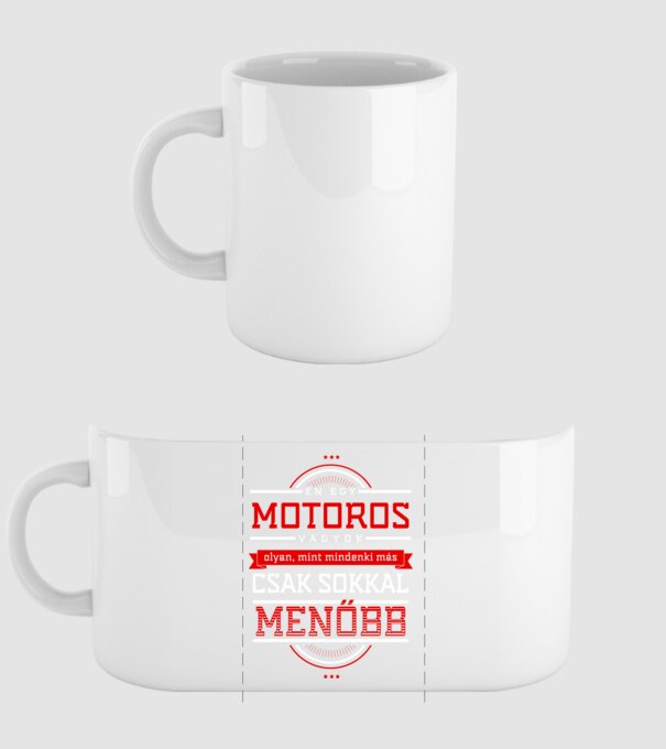 Én egy menő...MOTOROS minta fehér pólón
