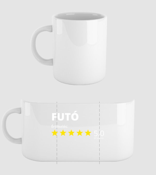 Értékelés 5_FUTÓ minta fehér pólón