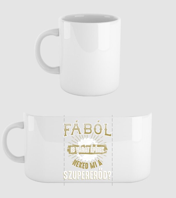 Fábol is várat - szupererő minta fehér pólón