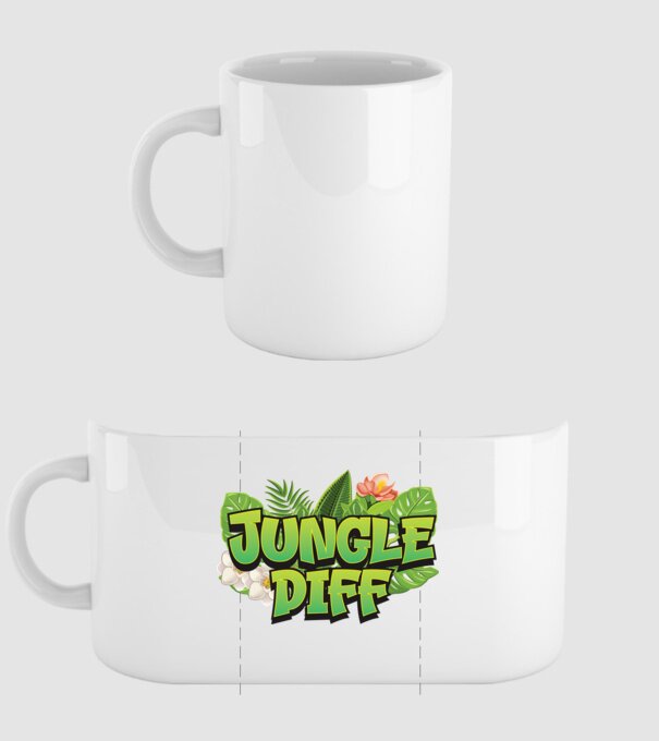 GAMER jungle diff minta fehér pólón