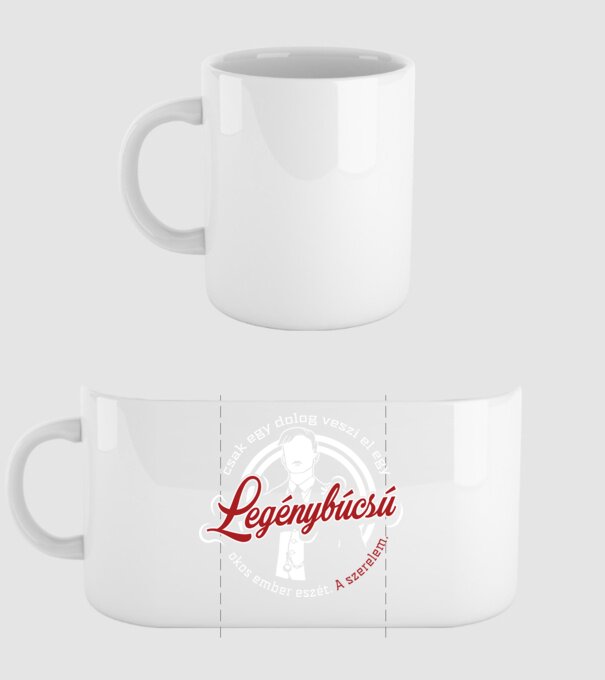Gentleman Legénybúcsú 07 minta fehér pólón