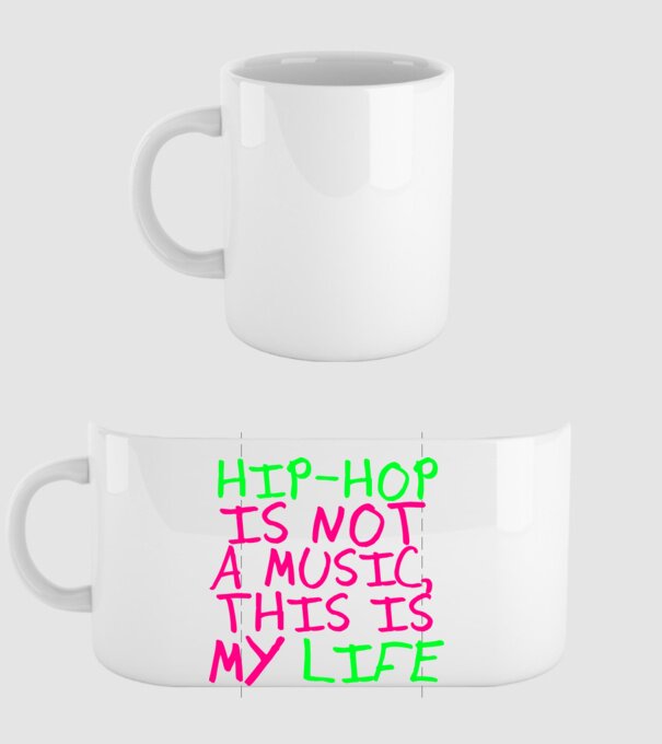 Hip-Hop, my life! minta fehér pólón