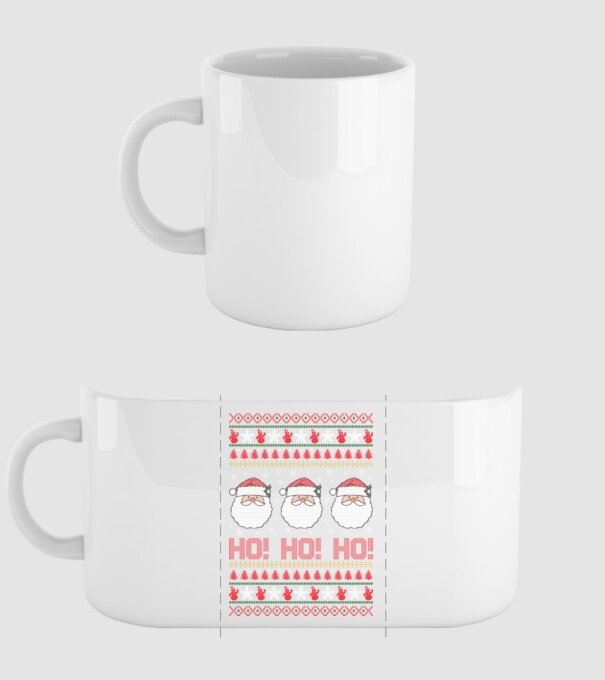 Ho-Ho-Ho minta fehér pólón
