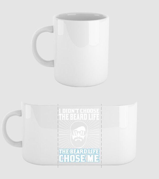 I didn't choose the beard life minta fehér pólón