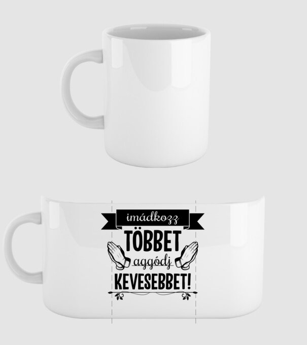 Imádkozz minta fehér pólón